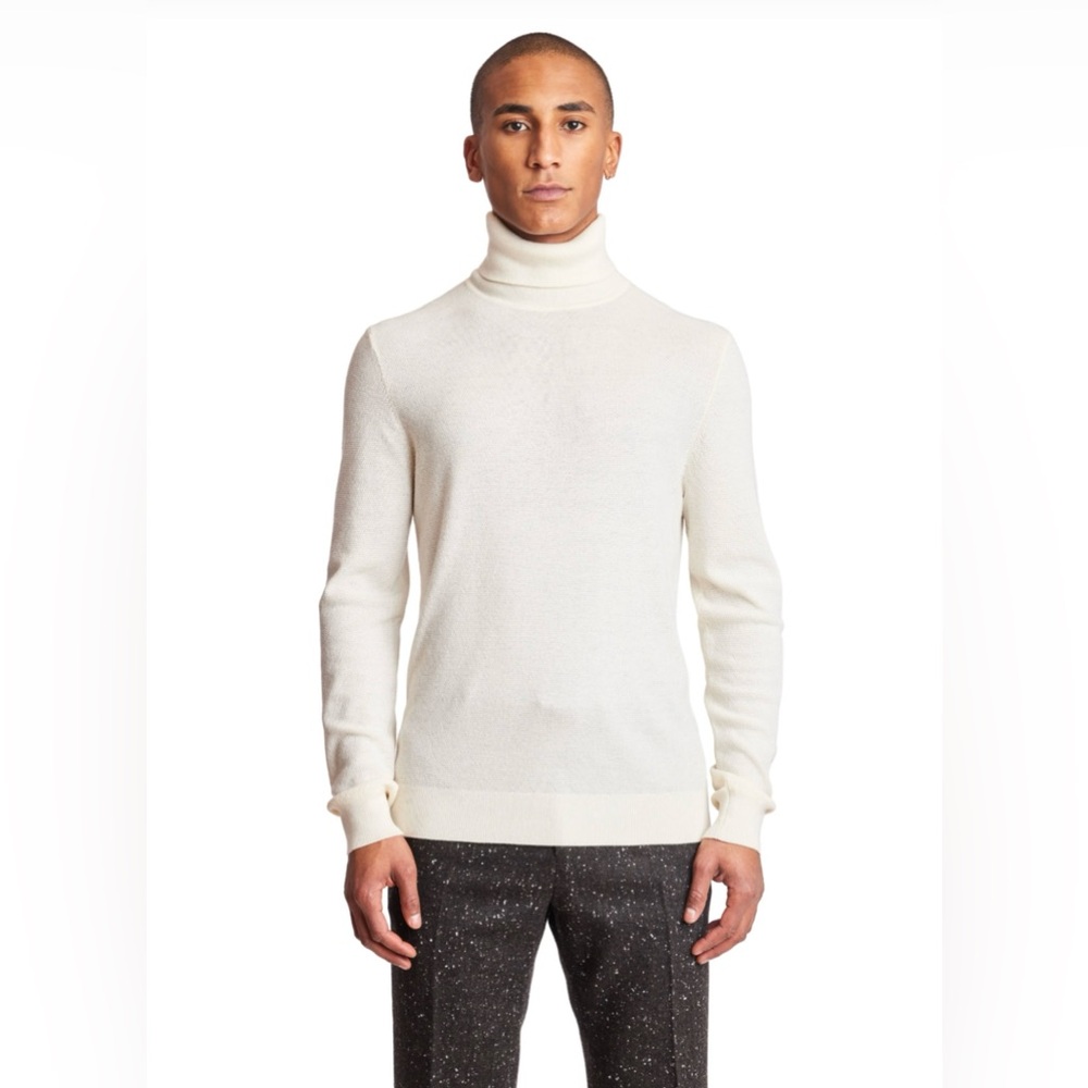 MICRO DIAMOND TURTLENECK - WHIPPED CREAM